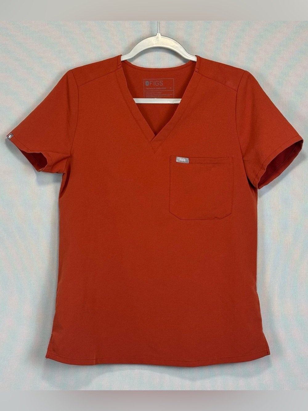 Figs Scrub Top Women S Orange Catarina One Pocket V-Neck Technical Collection